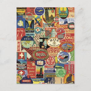Collage gute Reise Postkarte