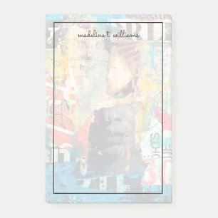 Collage Head Post-it Klebezettel