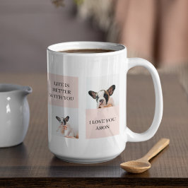 Collage Hund-Fotos | Hund ist meine Valentine | Ro Kaffeetasse
