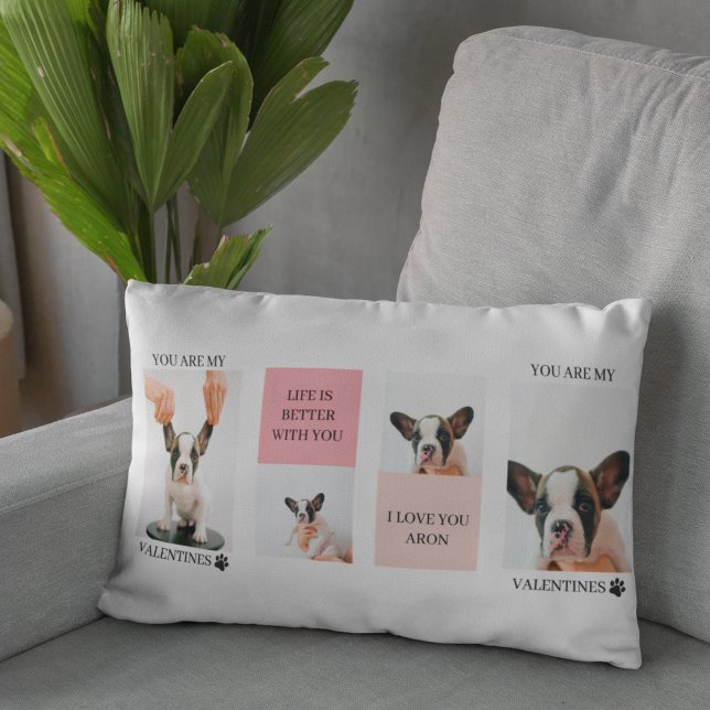 Collage Hund-Fotos | Hund ist meine Valentine | Ro Lendenkissen (Von Creator hochgeladen)