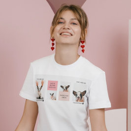 Collage Hund-Fotos | Hund ist meine Valentine | Ro T-Shirt