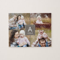Collage Initial Custom Foto Puzzle