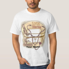 Collage LVN infirmière personnalisée t-shirt