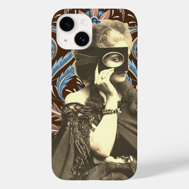 Collage Masked Lady Countess Castiglione Case-Mate iPhone 14 Hülle (Rückseite)