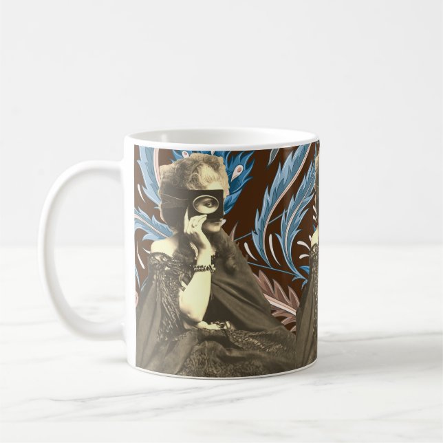 Collage Masked Lady Countess Castiglione Kaffeetasse (Links)
