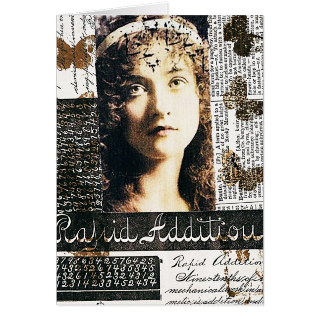 Collage Médiatique Mélange Avec Jolie Dame (Devant)