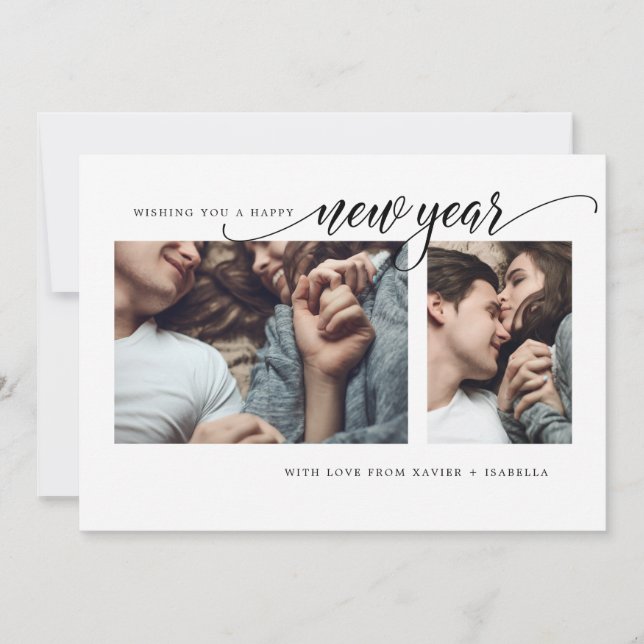 Collage moderne Carte de vacances du Nouvel An (Devant)