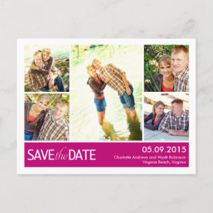 Collage moderne Enregistrer la carte postale Date