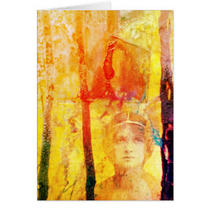 Collage multimédia mixte, carte de voeux intérieur