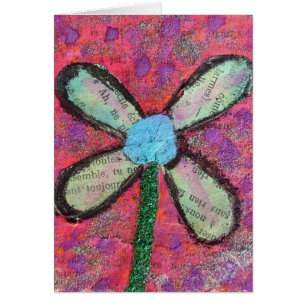 Collage multimédia mixte Fleur, toutes les occasio