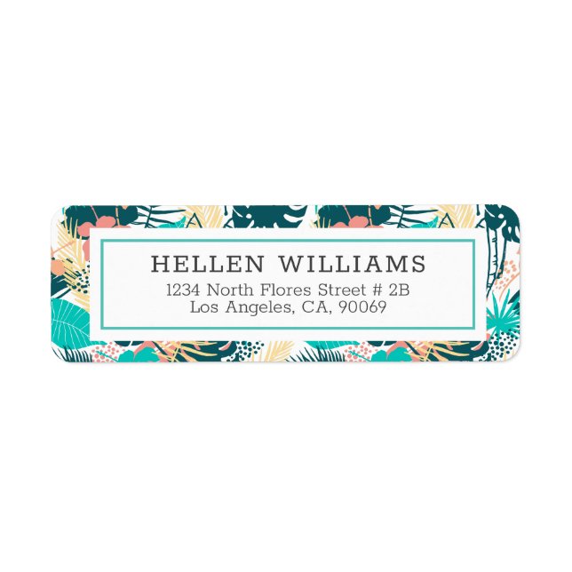 Collage-Muster für tropische gemischte Blätter (Vorne)