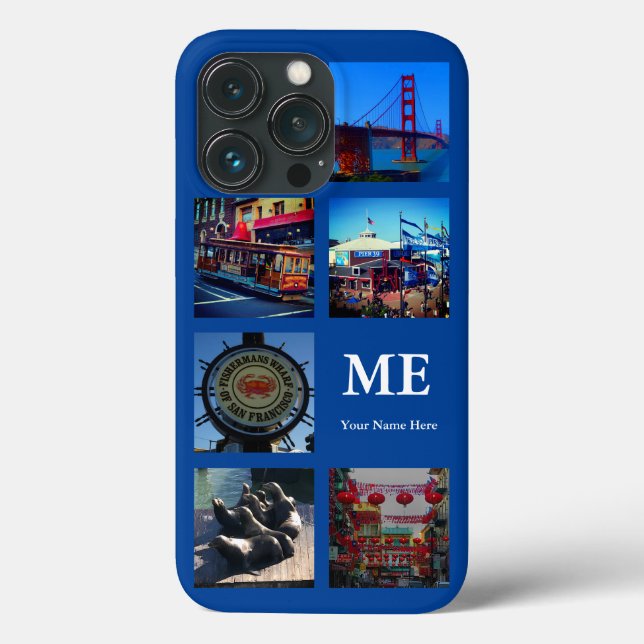 Collage No 1 iPhone 13 Pro Coque SF Attractions (Verso)