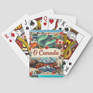 Collage Ô Canada – Cartes à jouer patriotiques vin