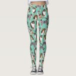 Collage of Autralian Shepherds Aussie Dogs Leggings<br><div class="desc">Eine Auswahl an niedlichen Aussies zieren diese Leggings. Diese Collage mit realistischen Stilbildern von australischen Schäferhunden ist Set vor einem minzgrünen Hintergrund.</div>
