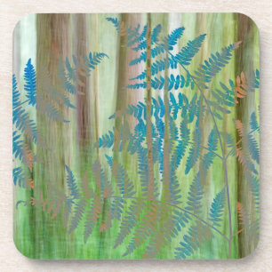 Collage of Bracken Ferns and Forest  Seabeck, WA Getränkeuntersetzer