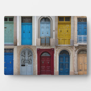 Collage of bunt front doors fotoplatte