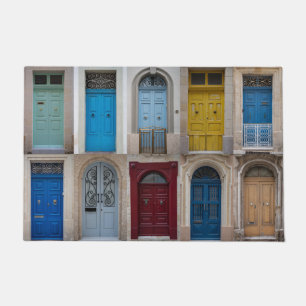 Collage of bunt front doors fußmatte