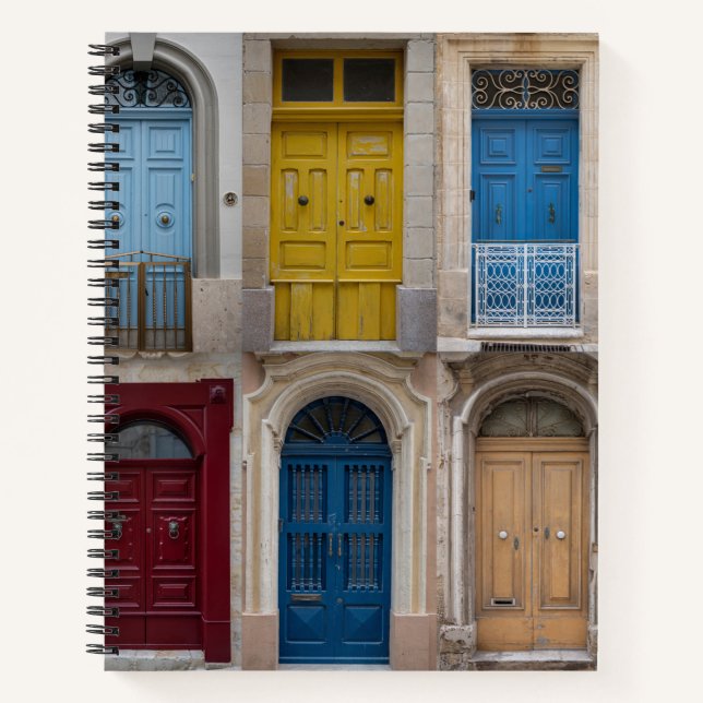 Collage of bunt front doors notizbuch (Vorderseite)