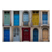 Collage of bunt front doors