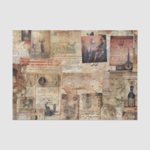 Collage of Junk Journal Decoupage Papers Seidenpapier