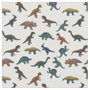 Collage of Plastic Toy Dinosaurier Stoff