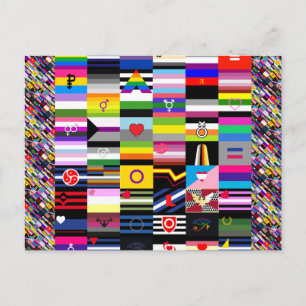 Collage of Pride Flags Postkarte