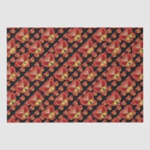 Collage of Red Hearts (schwarzer Hintergrund) Seidenpapier