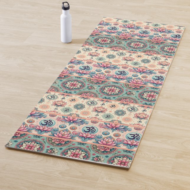 Collage of Turquoise and peach Mandalases 2.0 Yogamatte (Beispiel)