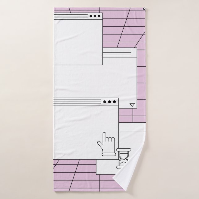 Collage of user interface elements. Cyberpunk und  Badehandtuch (Badehandtuch)