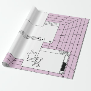 Collage of user interface elements. Cyberpunk und  Geschenkpapier