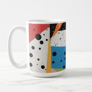 Collage Paper Black Dots Kaffeetasse