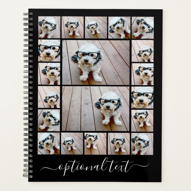 Collage photo 20 tendance Nom du script - noir bla (Devant)