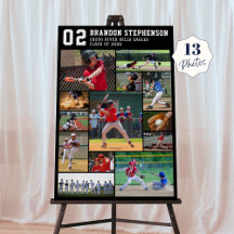 Collage photo Baseball 13 Nom du joueur Numéro