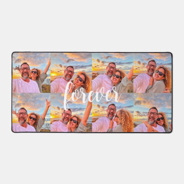 Collage photo Cute 8 Monogramme personnalisé (Recto)