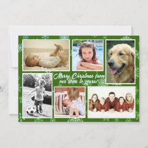 Collage photo de grande famille Cartes de Noël sim