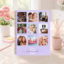 Collage photo de lavande monogramme journal modern