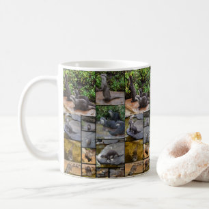 Collage photo de Otter, Mug de café blanc