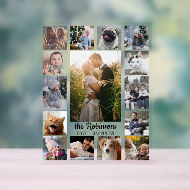 Collage Photo Famille 15 Photos Nom Facile Personn (Neutre)