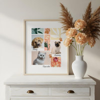 Collage Photo Famille Personnalisée & Animaux de c