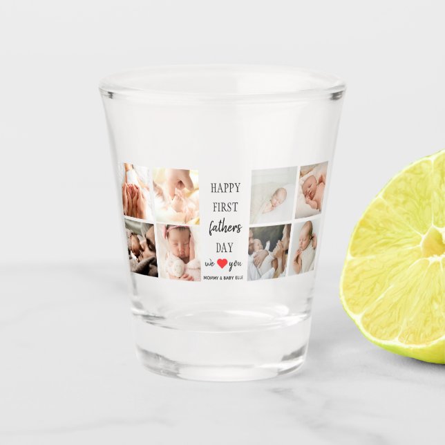 Collage photo fête des pères | Cadeau de verre de  (Devant)