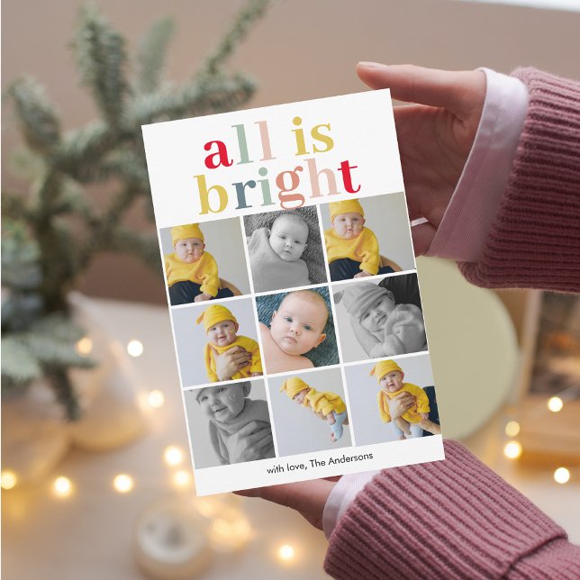 Collage Photo|Happy Holiday Colorful All Is Bright (Von Creator hochgeladen)