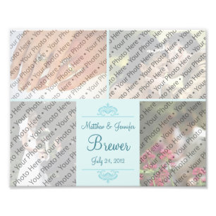 Collage photo Mariage Aqua personnalisé Imprimer a