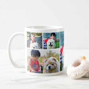 Collage photo personnalisé 7 Photo Mug café