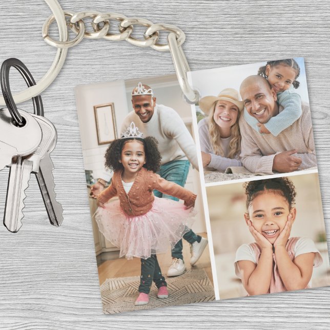 Collage photo recto-verso (Double Sided Photo Collage Picture Keychain )