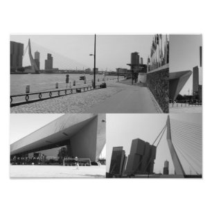 Collage photo Rotterdam 4 en noir et blanc
