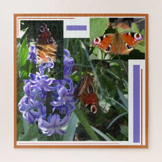 Collage Puzzle: Pfauenschmetterling (Vertikal)