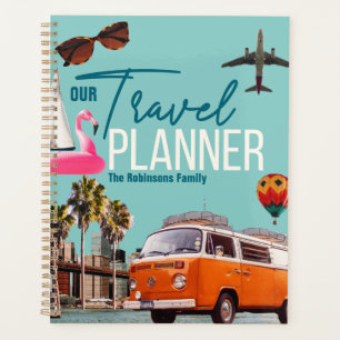 Collage Retro Chic Custom Travel Planner Planer