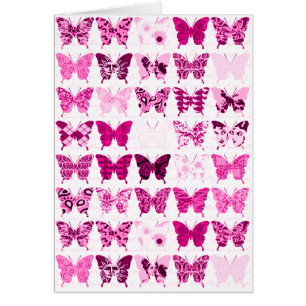 Collage rose de papillon