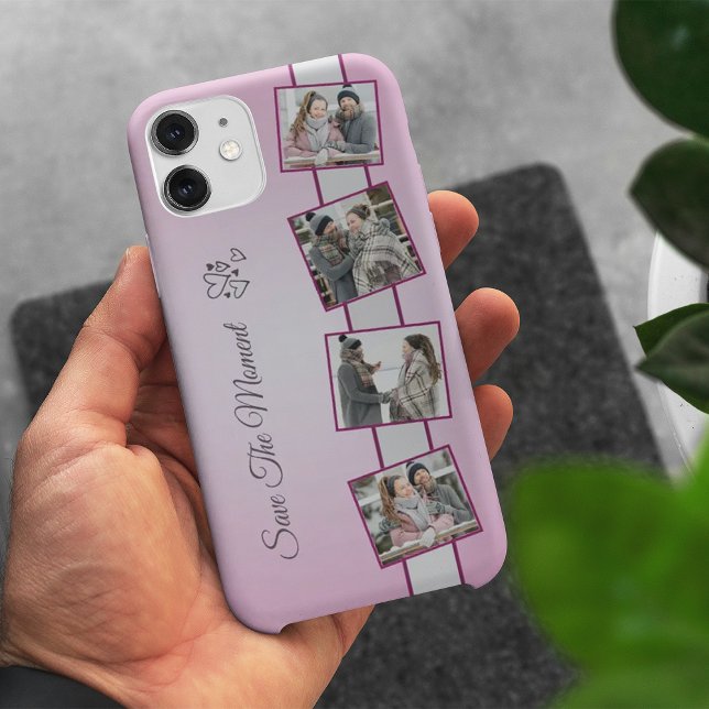 Collage schöne Couple 4 Foto iPhone Case (Collage lovely Couple 4 Photo iPhone Case)