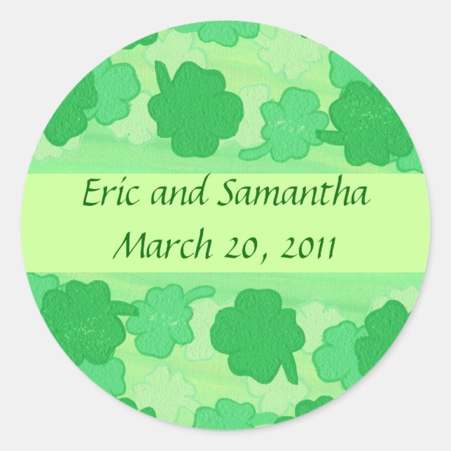 Collage Shamrock vert, Enregistrer les autocollant (Devant)